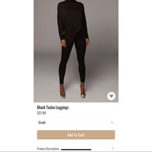 Black top and leggings